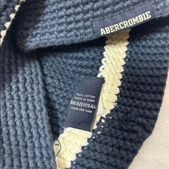 Abercrombie & Fitch Men's Navy Blue And White Hat - Picture 4 of 5